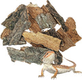 BNOSDM Reptile Cork Bark Substrate 10oz Tortoise Bedding for Habitat Natural Flat Cork Wood Bulk Terrarium Reusable Champagne Bark for Lizard, Crested Gecko, Spider, Chameleon, Ball Python, Tree Frog