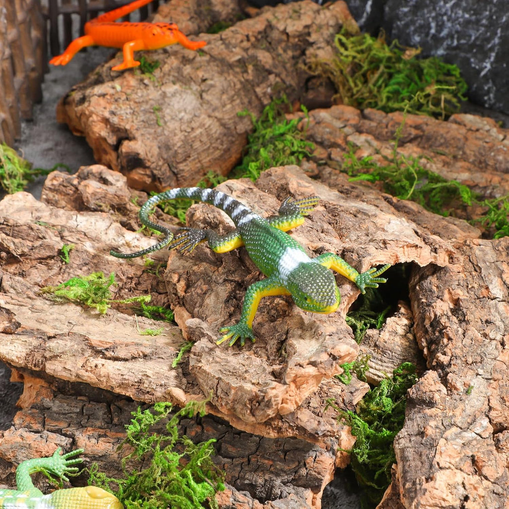 Cork Bark for Reptiles, 14Pcs Tree Bark Climbing Platform Reptile Hide Wood Natural Habitat Hiding Accessories for Gecko Bearded Dragons Lizards Turtles Terrarium
