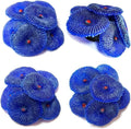 4Pcs Artificial Coral, Faux Coral Ornaments, Aquarium Decorations for Fish Tank Aquarium, Fish Cave Hideout Decoration Landscape (Blue)