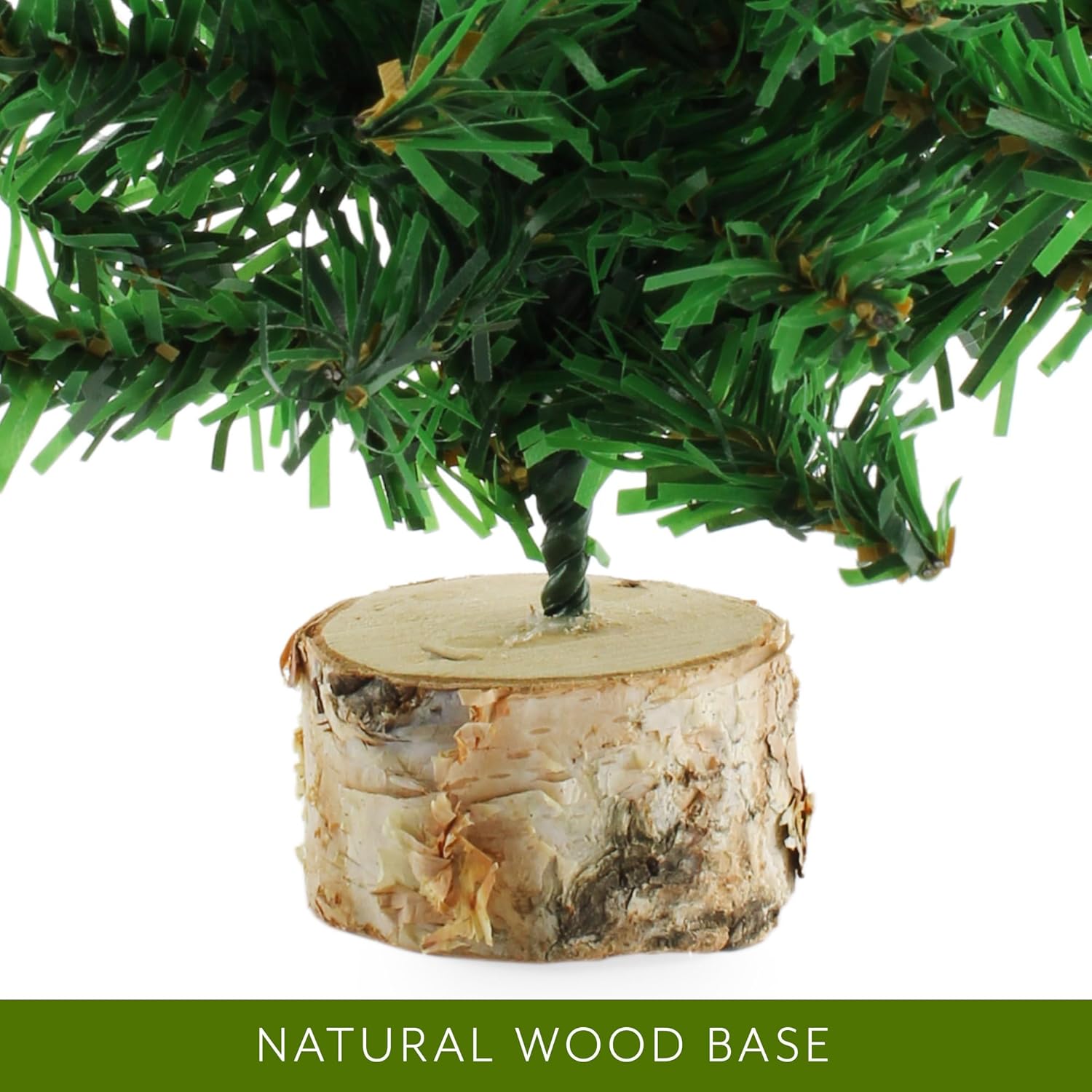 AuldHome Design Mini Christmas Trees (3-Pack, 10-Inch); Canadian Pine Greenery Tabletop Holiday Decor