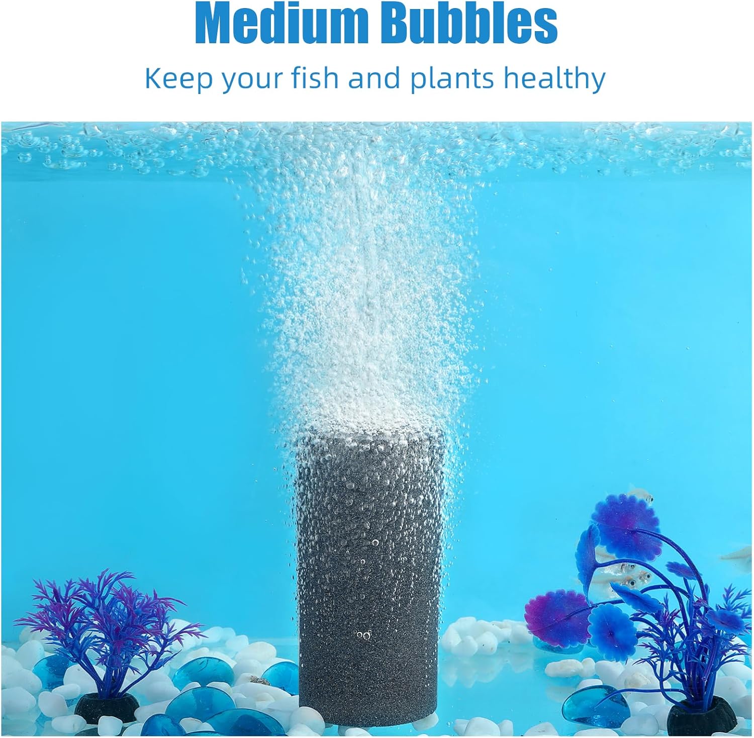 AQUANEAT Aquarium 4"x2" Cylinder Air Stone Fish Tank Aerator Diffuser Hydroponics (4 pcs)