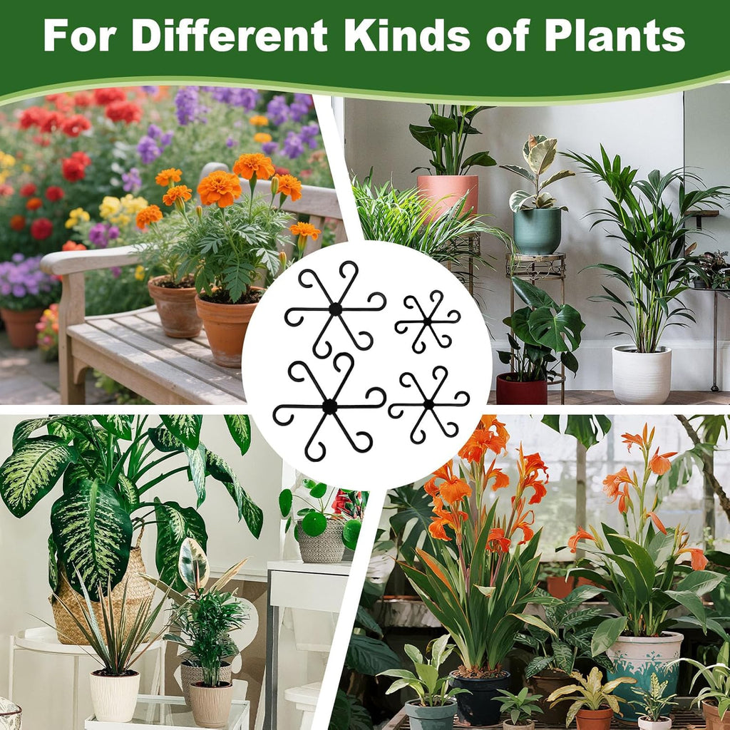 16pcs Plant Stem Support, Plant Support for Indoor Plants, 4 Sizes Climbing Houseplant Stem Holders, Reusable Plant Stabilizer, Indoor Plants Accessories
