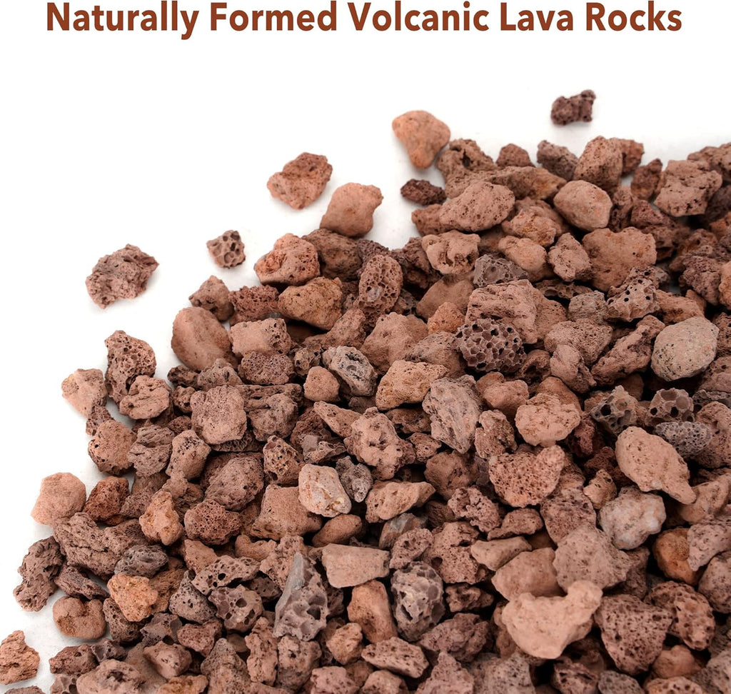Stanbroil Lava Rock Granules - Decorative Landscaping for Fire Pits, Fire Bowls, Gas Log Sets, Indoor or Outdoor Fireplaces - 10 Pounds (0.1"-0.2")