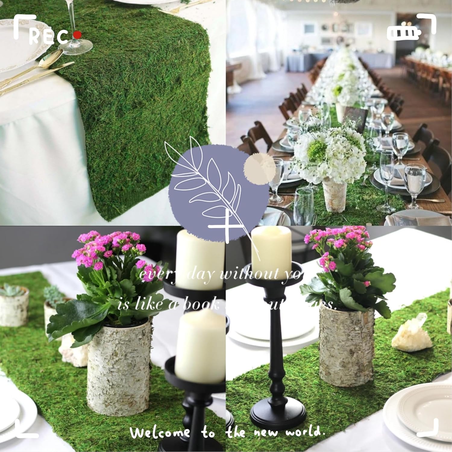 Byher Roll of Green Moss for Fairy Gardens Wedding Other Arts and Crafts (15.3x130cm (6" W x 51" L))