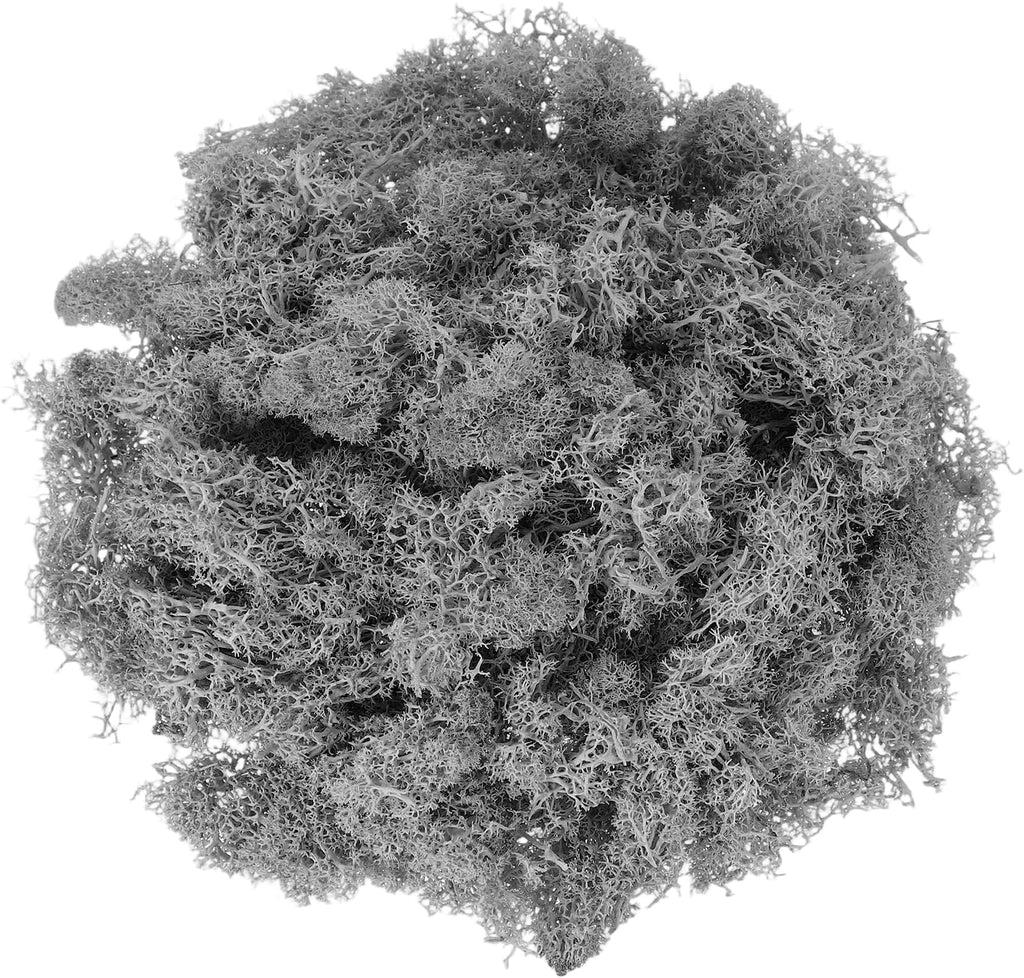 uxcell Preserved Reindeer Moss, 7oz Fake Moss for Crafts Artificial Dried Moss for Decoration Terrariums Potted Plants, Gray