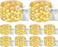 10 Pack 16FT 50 LED Fairy Lights Battery Operated with Timer, 8 Modes USB Mini Twinkle Light, Small String Lights for Christmas Tree Wreath Vase Bedroom DIY Party Decorations-Warm White