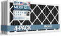 BNX TruFilter 14x30x1 MERV 12 Odor Defense (4-Pack) AC Furnace Air Filter with Activated Carbon - MADE IN USA - Pleated Air Conditioner HVAC AC Furnace Filters - Removes Odor, Mold, Bacteria, Smoke