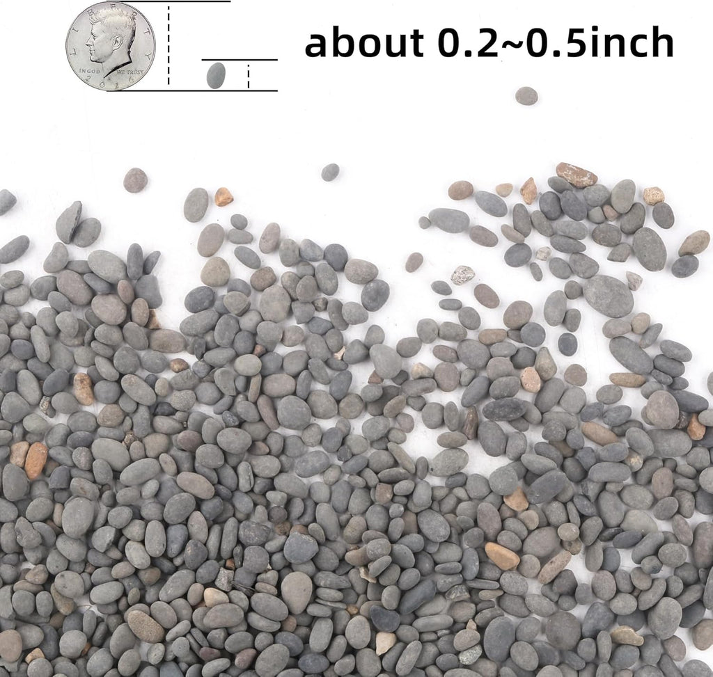 CJGQ 18lb Aquarium Gravel for Plants, Decorative River Rocks Pebbles for Succulents Cactus Outdoor Garden Landscaping, Natural Small Drainage Rocks Gravel for Fish Tank Vases Terrarium