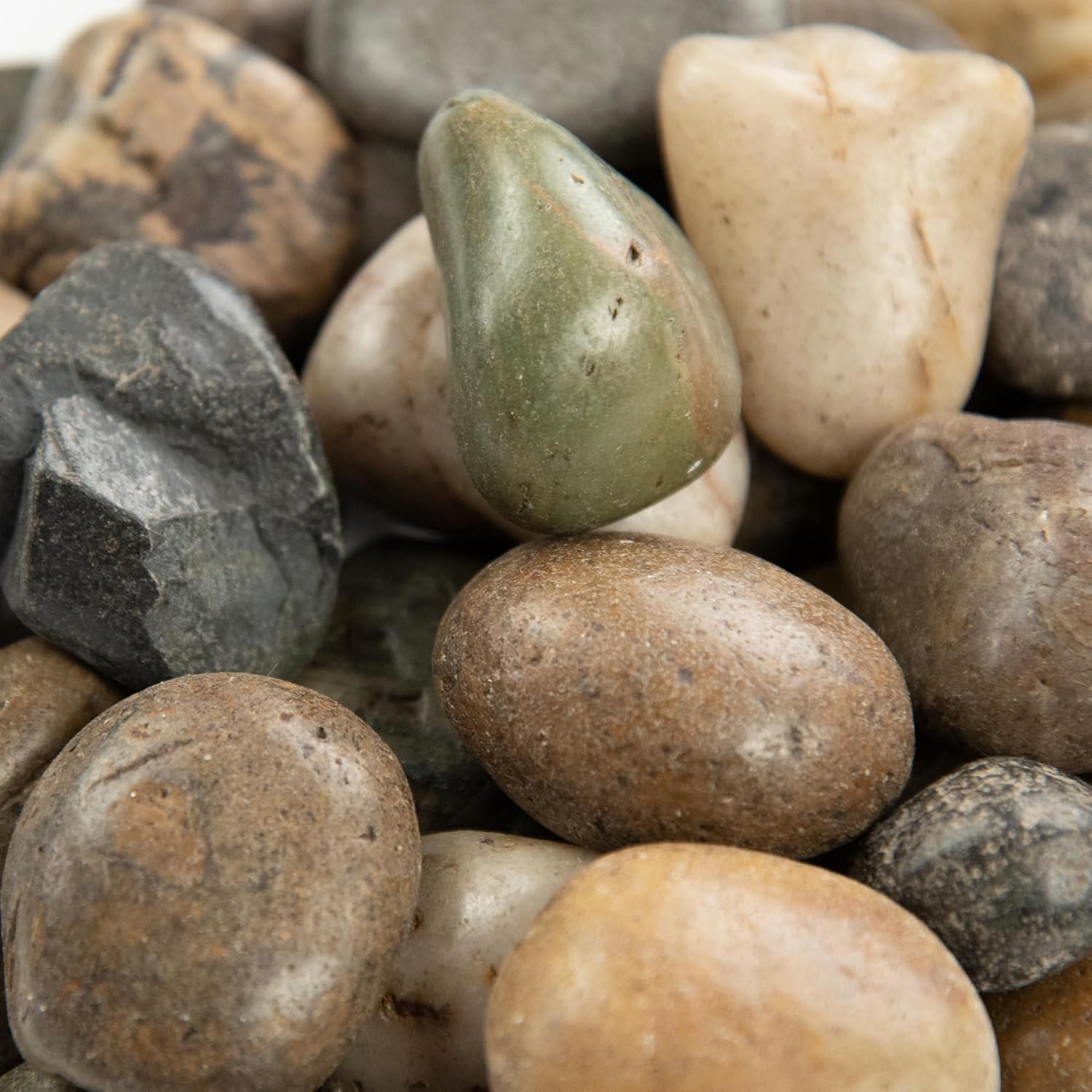 MSI Decorative Polished Mixed Pebbles, 1.2 inch - 2 inch, Multicolor, 40 lb. Bag(Pallet/ 55 Bags)