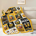 Beer Blanket Drink Beer Throw Blanket Gifts for Adults Women Man Super Soft Cozy Plush Fluffy Fuzzy Fleece Blanket Decor 50''X60''