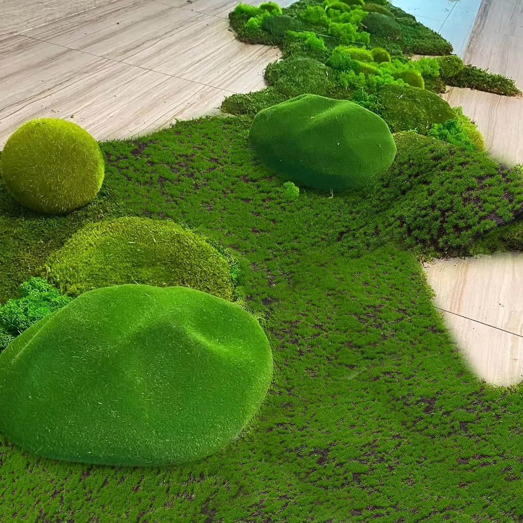 40" x 40"Artificial Moss Mat - Realistic Faux Green Moss Grass for Indoor & Outdoor Decor - Soft, Lush & Natural Looking Turf for Fairy Gardens, Home, Office, Patio, Wedding & DIY Crafts