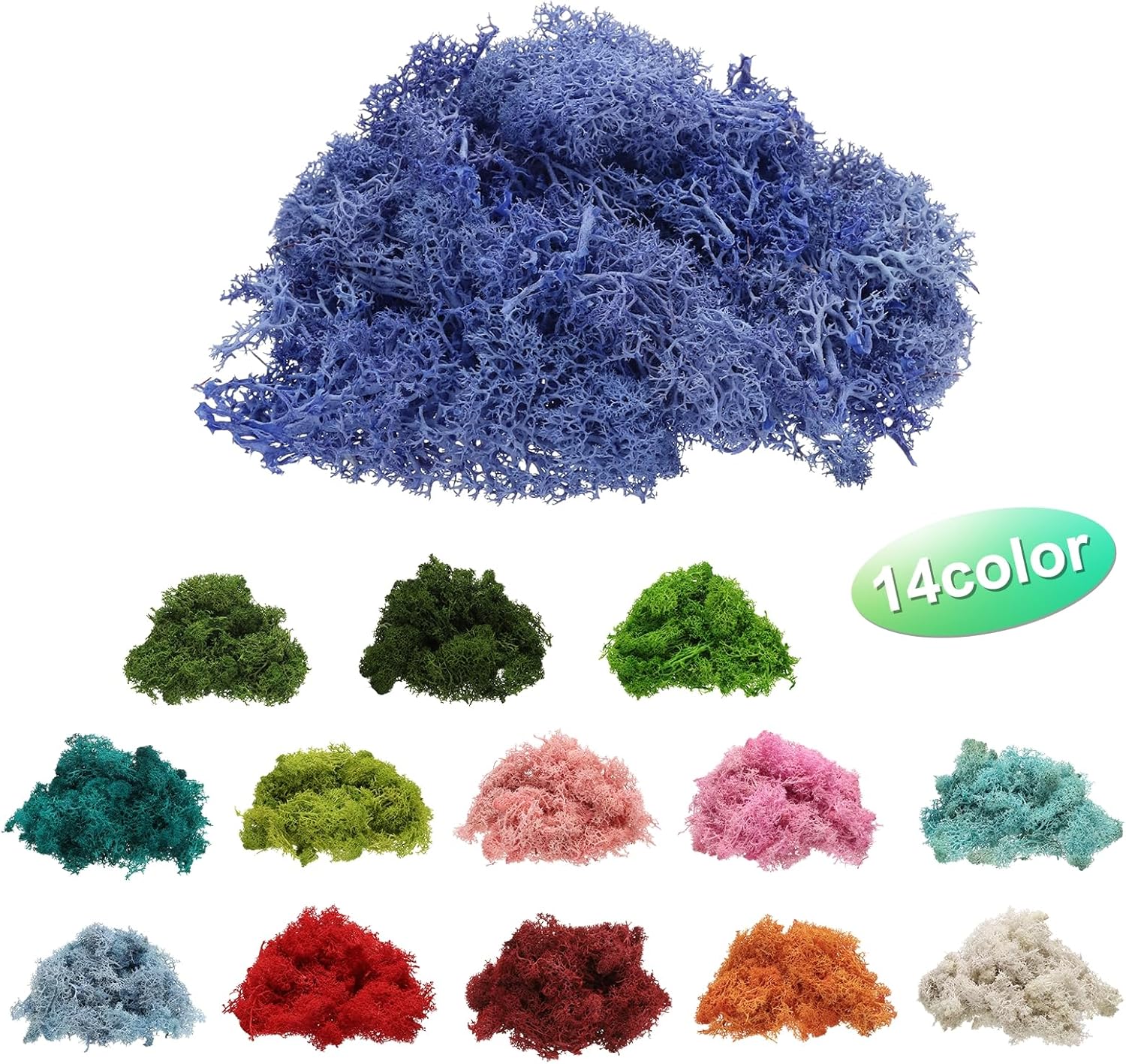 uxcell Preserved Reindeer Moss, 4oz Purple, Pack of 1, Artificial Moss for Crafts, Decoration, Terrariums, Potted Plants, Centerpieces, Fairy Gardens