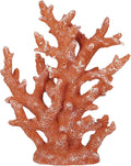 Artificial Coral Decor - Resin Coral Statue Home Decor, 7.48"x2.36"x9.45", Orange