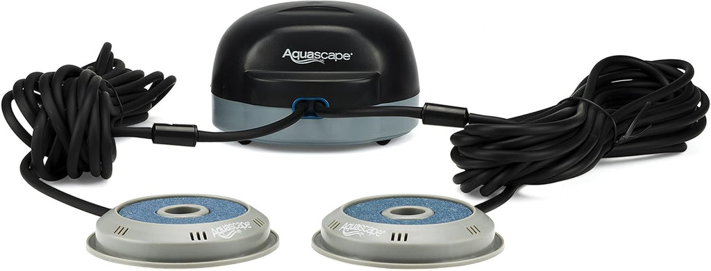 Aquascape 75000 Pond Air 2 (Double Outlet Aeration Kit) & Dry Beneficial Bacteria for Pond and Water Features, 4.4-Ounce | 98925,White