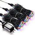 JMEXSUSS 300 LED Christmas Lights Outdoor Waterproof, Multicolor Christmas Tree Lights Plug in, 8 Modes Twinkle Fairy String Lights for Indoor Xmas Wedding Party Garden Decoration