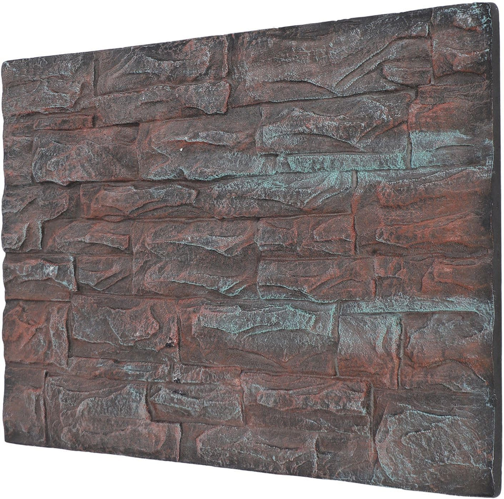 3D Aquarium Background Foam, Rock Texture, Non, Customizable, Ideal for Fish and Reptile Habitats (D)