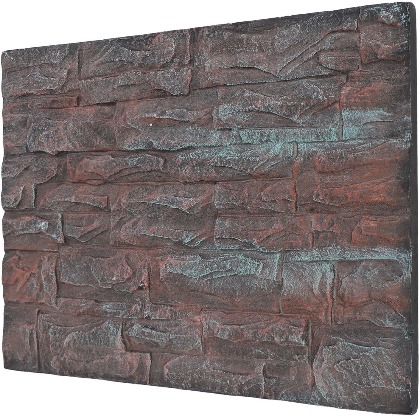 3D Aquarium Background Foam, Rock Texture, Non, Customizable, Ideal for Fish and Reptile Habitats (D)