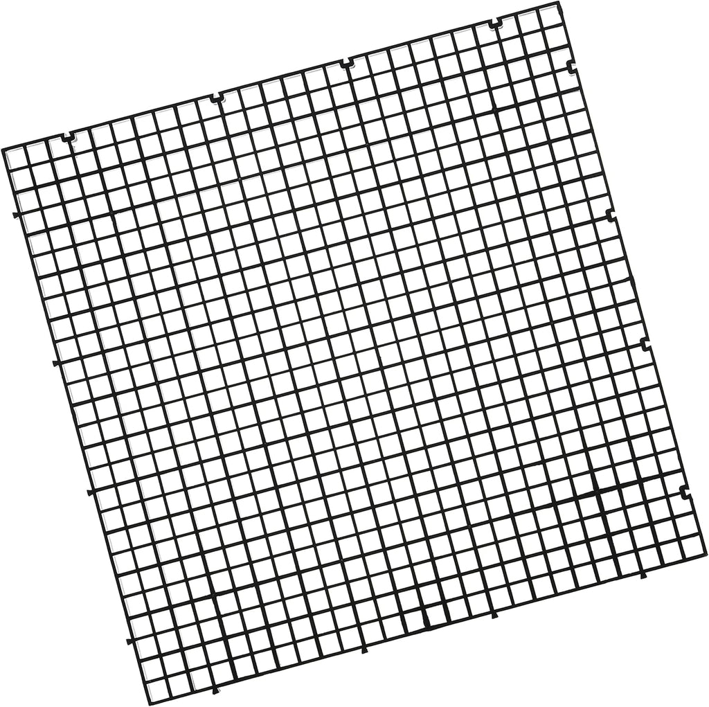 ALEGI 12 Pcs Aquarium Fish Tank Divider Plastic Egg Crate Aquarium Filter Bottom Tray Grid Isolation Board Partition Net Pane Separator (L 12pcs Black)