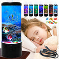Mini Bubble Fish Lamp,Fake Fish Tank Aquarium Lamp,Multi-Color Changing Aquarium Light with 3 Artificial Fish Night Lights-for Home Office Living Room Decor for Kids Men Women
