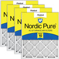 Nordic Pure 20x25x1 (Actual Size: 19 1/2 x 24 1/2 x 3/4) Pleated MERV 10 Air Filters 4 Pack