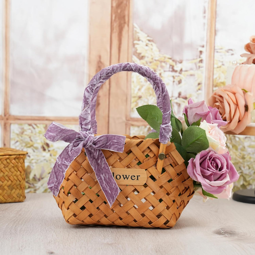 MAYREEL 1 Inch Dusty Purple Crushed Velvet Ribbon Lilac Vintage for Flower Bouquets Wedding Invitations Crafts Gift Wrapping Party Favor Boxes 10 Yards