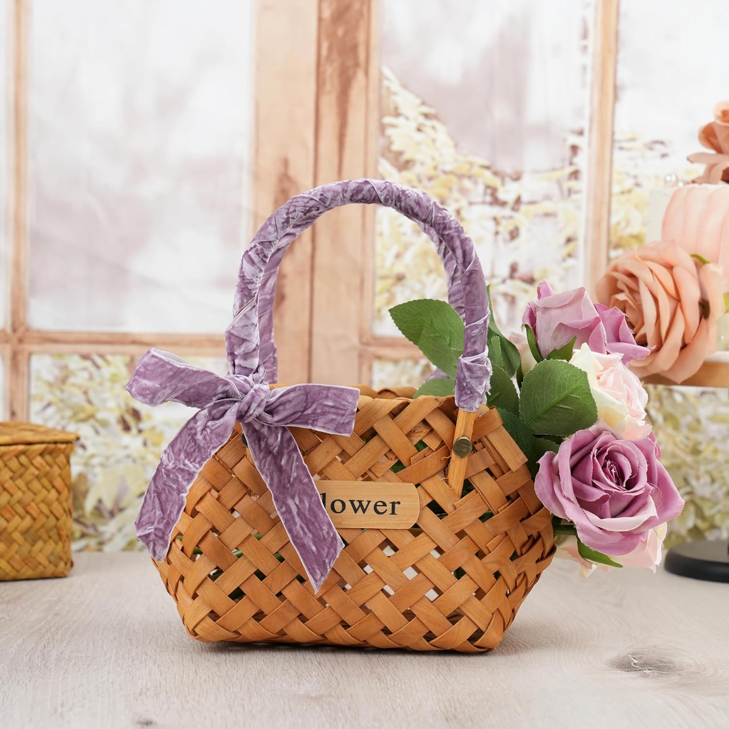 MAYREEL 1 Inch Dusty Purple Crushed Velvet Ribbon Lilac Vintage for Flower Bouquets Wedding Invitations Crafts Gift Wrapping Party Favor Boxes 10 Yards