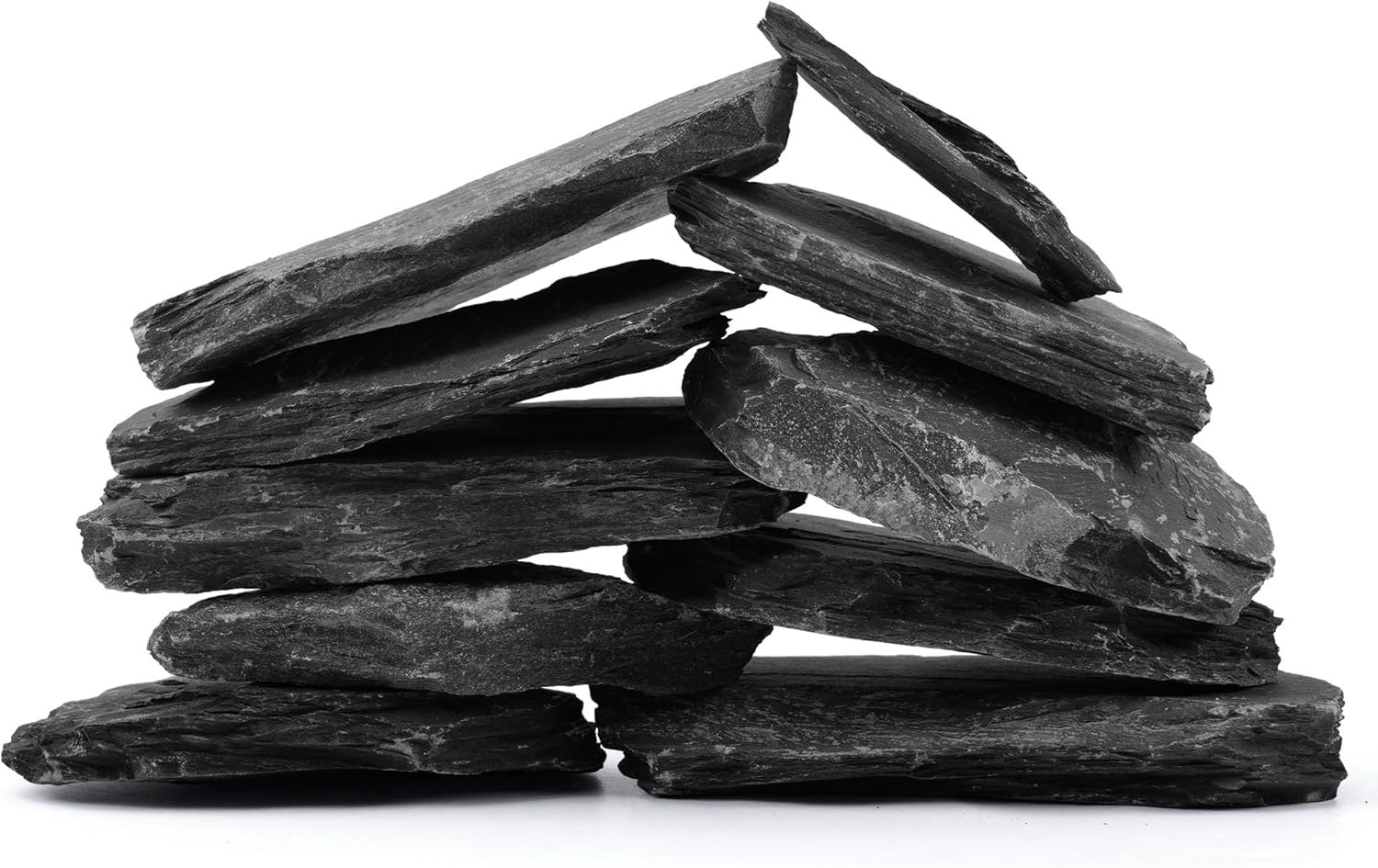 2-4 Inches Natural Slate Rocks 20 PCS Aquarium Stones for Aquascaping, Aquarium Landscaping, Terrariums, Fish Tank Decoration, Vivariums, Paludarium, Reptile and Amphibian Enclosures