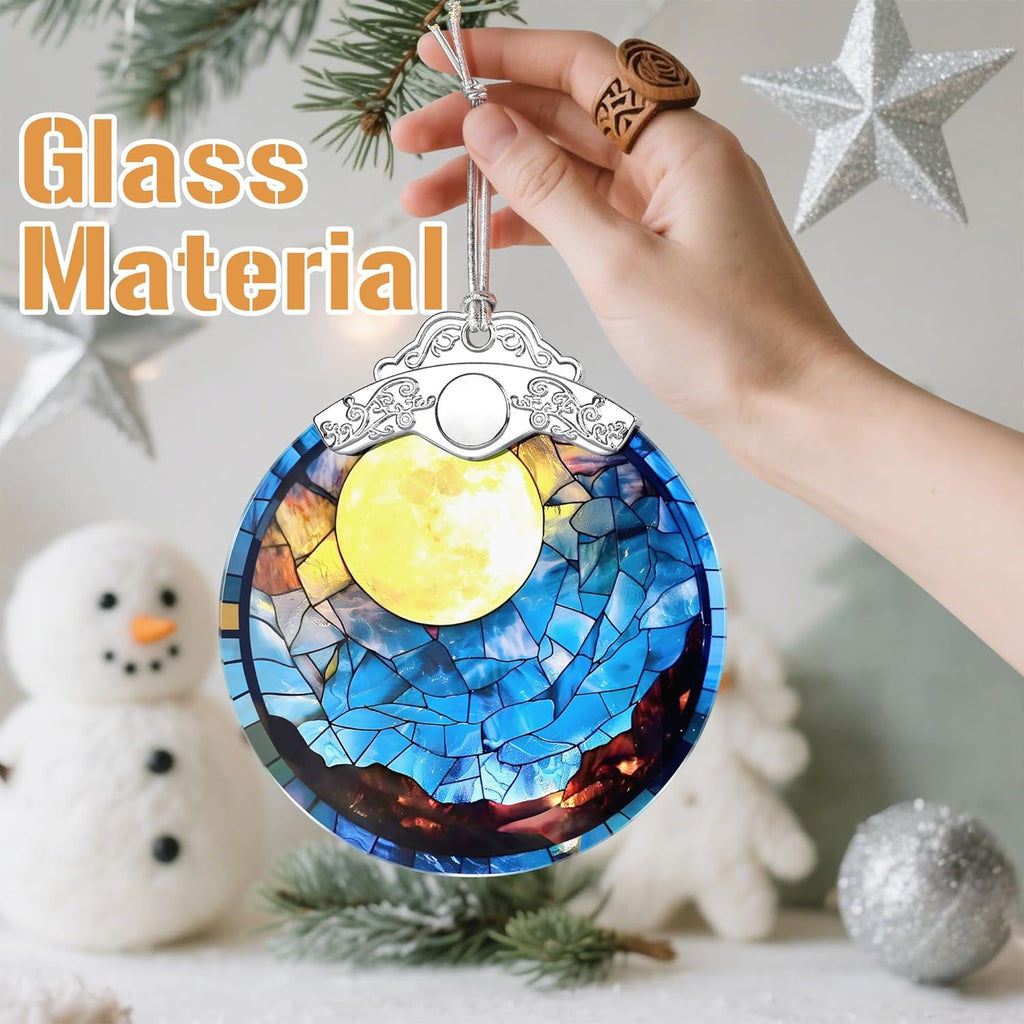 Christmas Ornaments, Christmas Tree Decorations, Keepsake Ornaments, Holiday Decor, Holiday & Xmas Gifts, Gifts for Nature Lovers & Art Lovers - Full Moon-Theme