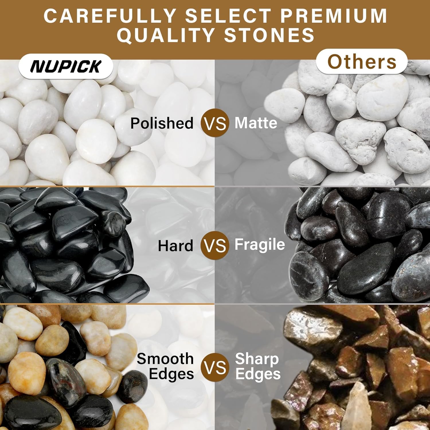 12lb Black River Rocks for Plants Indoor, 2-3Inch Pebbles for Vases Fillers, Decorative Gravel for Fish Tank, Natural Polished Stones for Succulent, Bonsai, Landscaping, Bird Baths