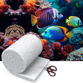 Aquarium Filter Media Floss, 12” x 144" Cut to Fit Fish Tank Filters for Crystal Clear Water Roll Material Pond Pad for Freshwater, Saltwater, Turtle Tanks, Reef & Koi Ponds