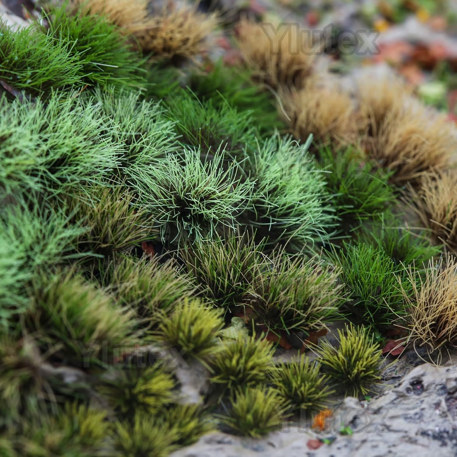 332-Piece 8mm Tall Diorama-Flowers-Grass Point Leaf Miniature Static-Grass for Model-Train-Scener Wargaming-Terrain ，Dioramas & DIY Crafts