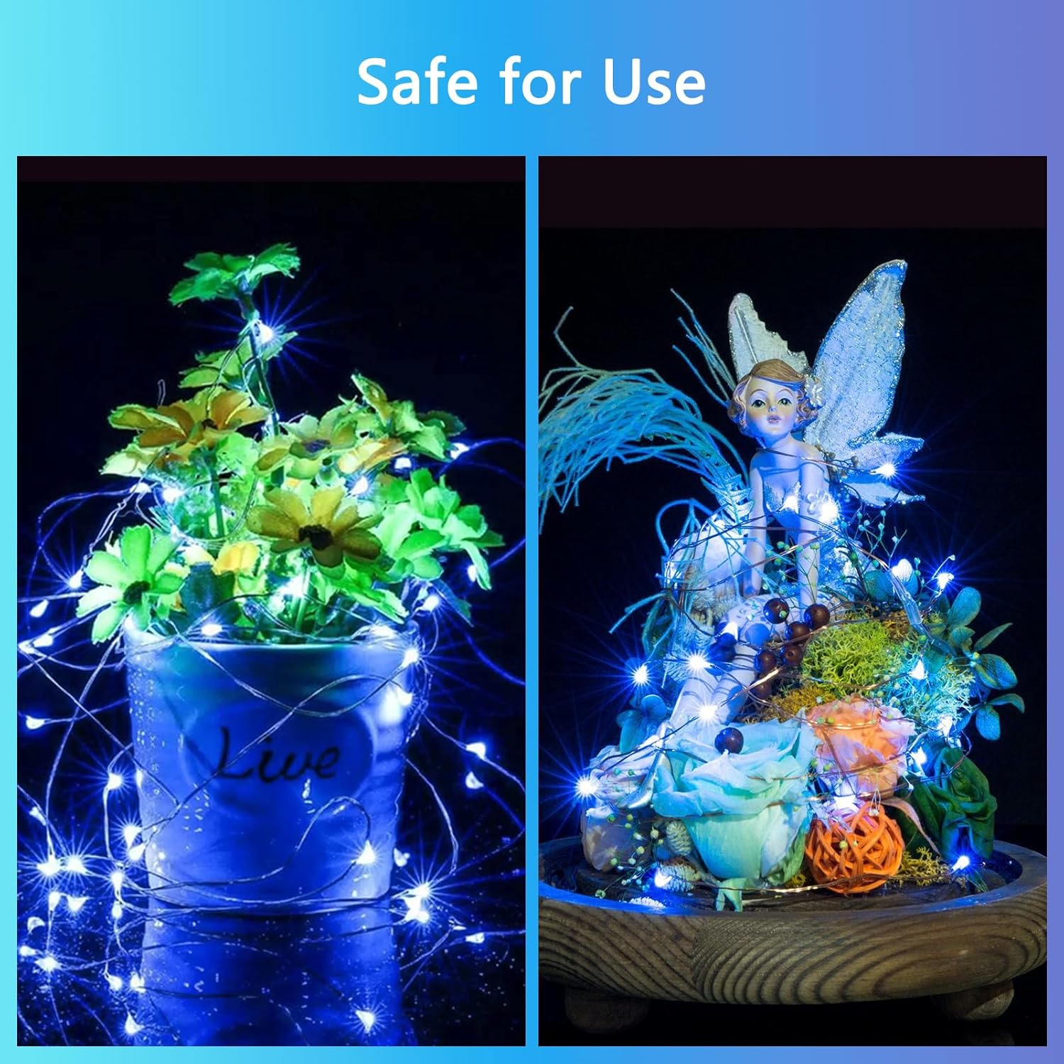 3 Pack Fairy Lights Battery Operated with Remote Control Timer, 26 FT 80 LED String Lights Outdoor Indoor Decoration, 8 Modes Twinkle Lights for Christmas Party Wedding Birthday Bedroom Décor (Blue)