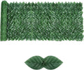 Artificial Ivy Privacy Fence Screen,59"x118" UV-Anti Fake Leaves Plant Vine,Privacy Hedges Wall for Indoor Outdoor Garden Backyard Decor,Color Green Pineapple Leaves