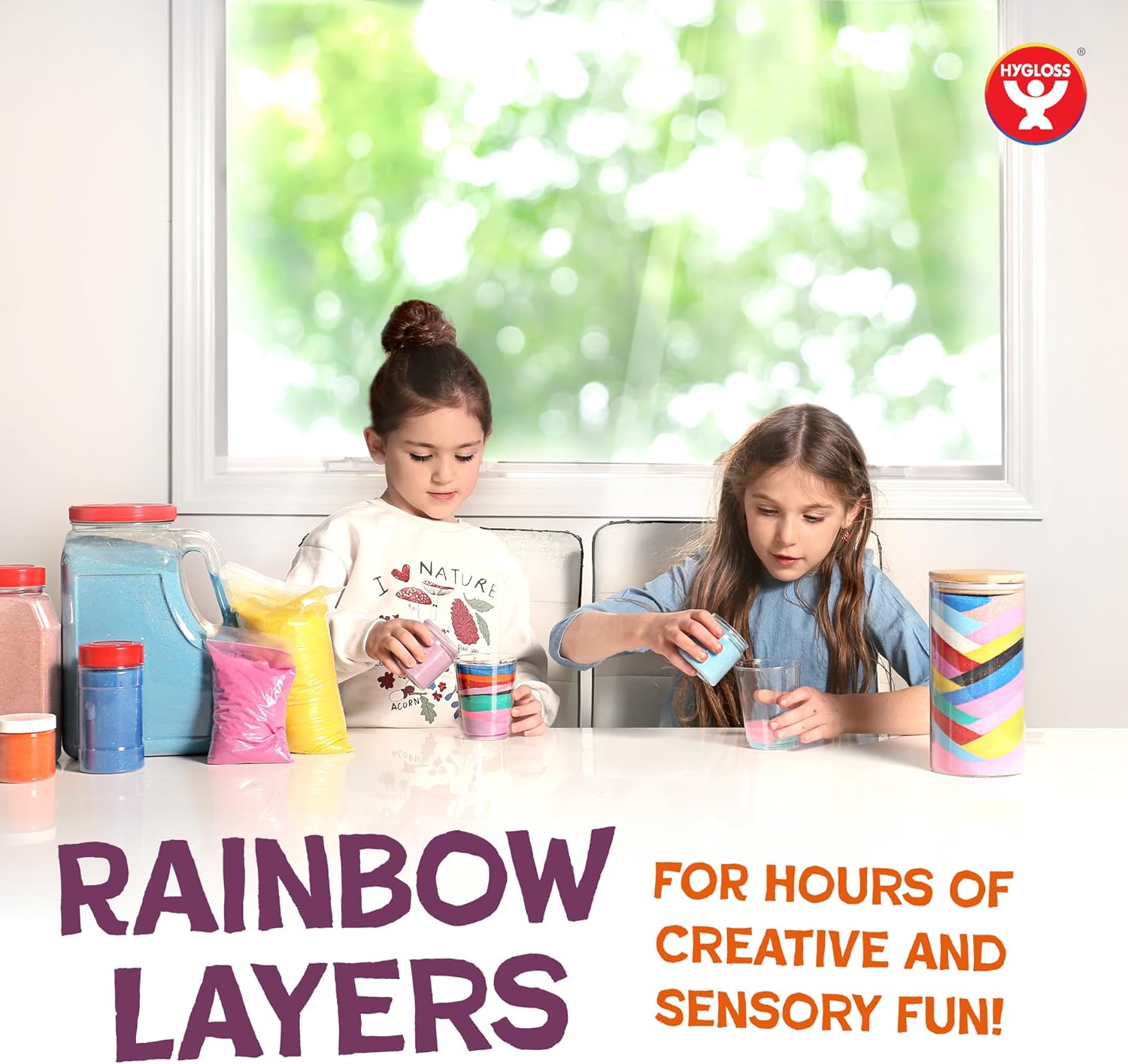 Hygloss Colored Sand for Crafts – 3 lb Bottle, Magenta – Vibrant Colorful Fine Sensory Play Sand Art Kits for Kids – Classroom Activities for Children 3 4 5 6 7 8 9 10 11 12 – Safe for Ages 3+