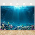 Sensfun 7x5ft Underwater World Backdrop Fabric Under The Sea Photography Backdrops Tropical Fish Coral Deep Ocean Sunlight Seabed Background Undersea Baby Shower Birthday Party Decoration Photo Props