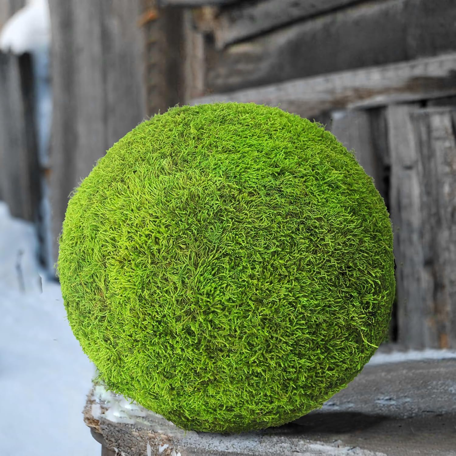 Artificial Plant Topiary Balls 11.81" Moss Balls Decorative Faux Dried Moss Balls Large Green Artificial Balls for Outdoors Patio Garden Balcony Backyard Indoor Home Wedding Party Decor
