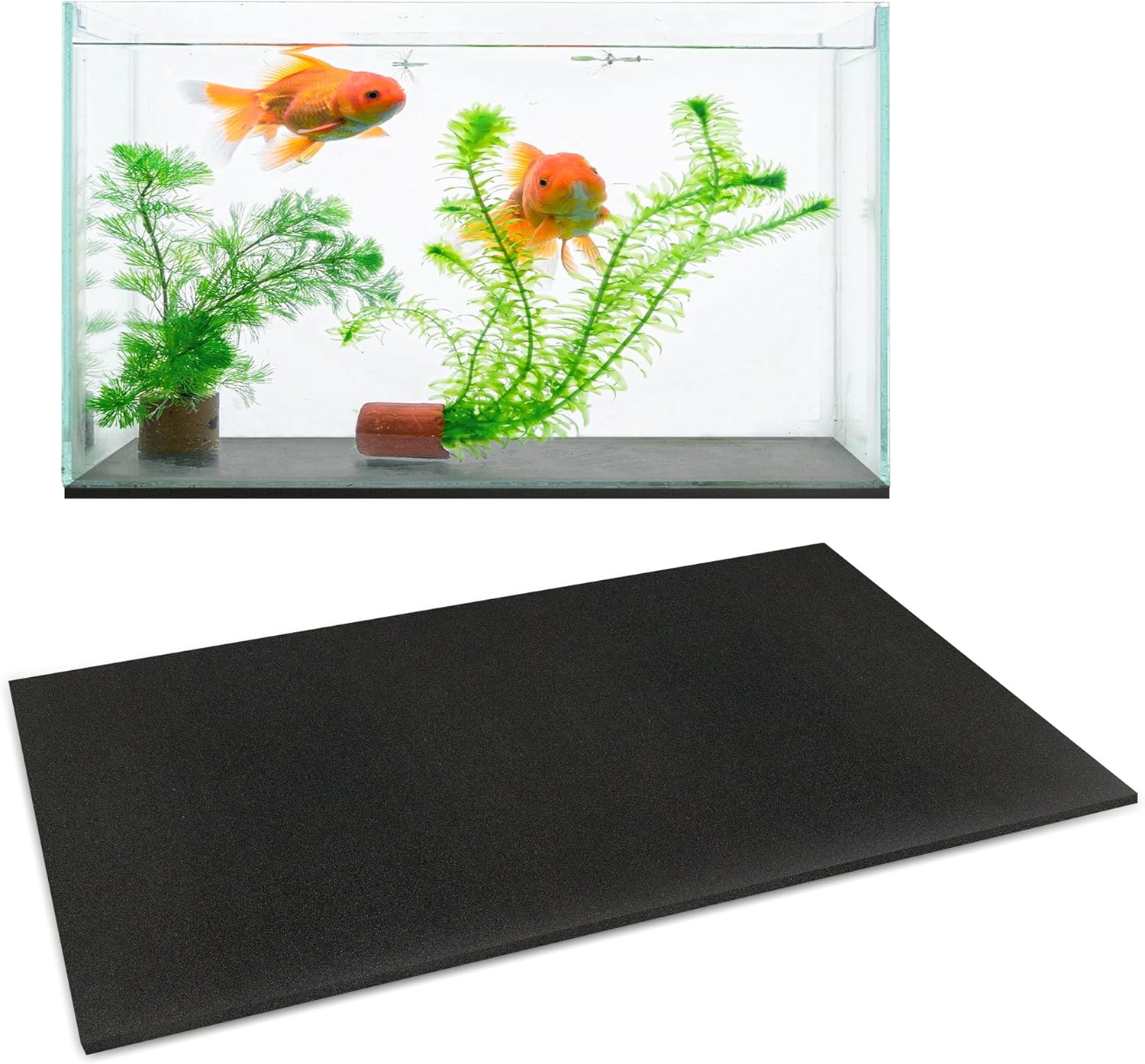 UNIFAMILY Aquarium Leveling Mat, 10 Gallon Fish Tank Mat for Shock Absorbing, 20.8 x 13 in Waterproof Compressible Neoprene Mat, Heavy Weight Support Fish Tank Cushions Nonslip Aquarium Bottom Pad