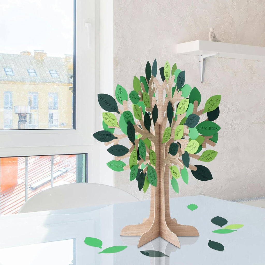 Cheerland Tree of Life Centerpiece 3D Table Decor Autumn Fall Thankful Tree for Thanksgiving Harvest Rustic Woodland Party Supplies Green Leaves Décor Arrangements Displays