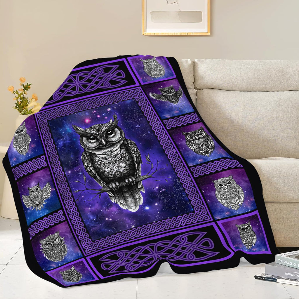 Owl Blanket Owl Throw Blanket Gifts for Women Girls Men Boys Kids Adults Super Soft Cozy Plush Fluffy Fuzzy Fleece Blanket Decor 40''X50''