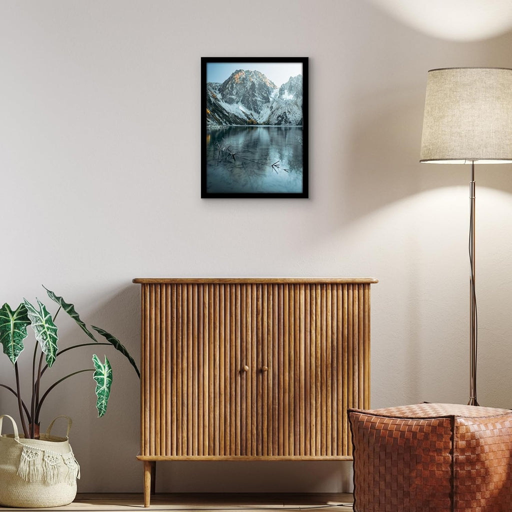 Americanflat 14x19 Picture Frame with Polished Plexiglass - Black Picture Frame - Wide Photo Frames Made of Engineered Wood for Vertical or Horizontal Wall Display - Epic Collection - Black
