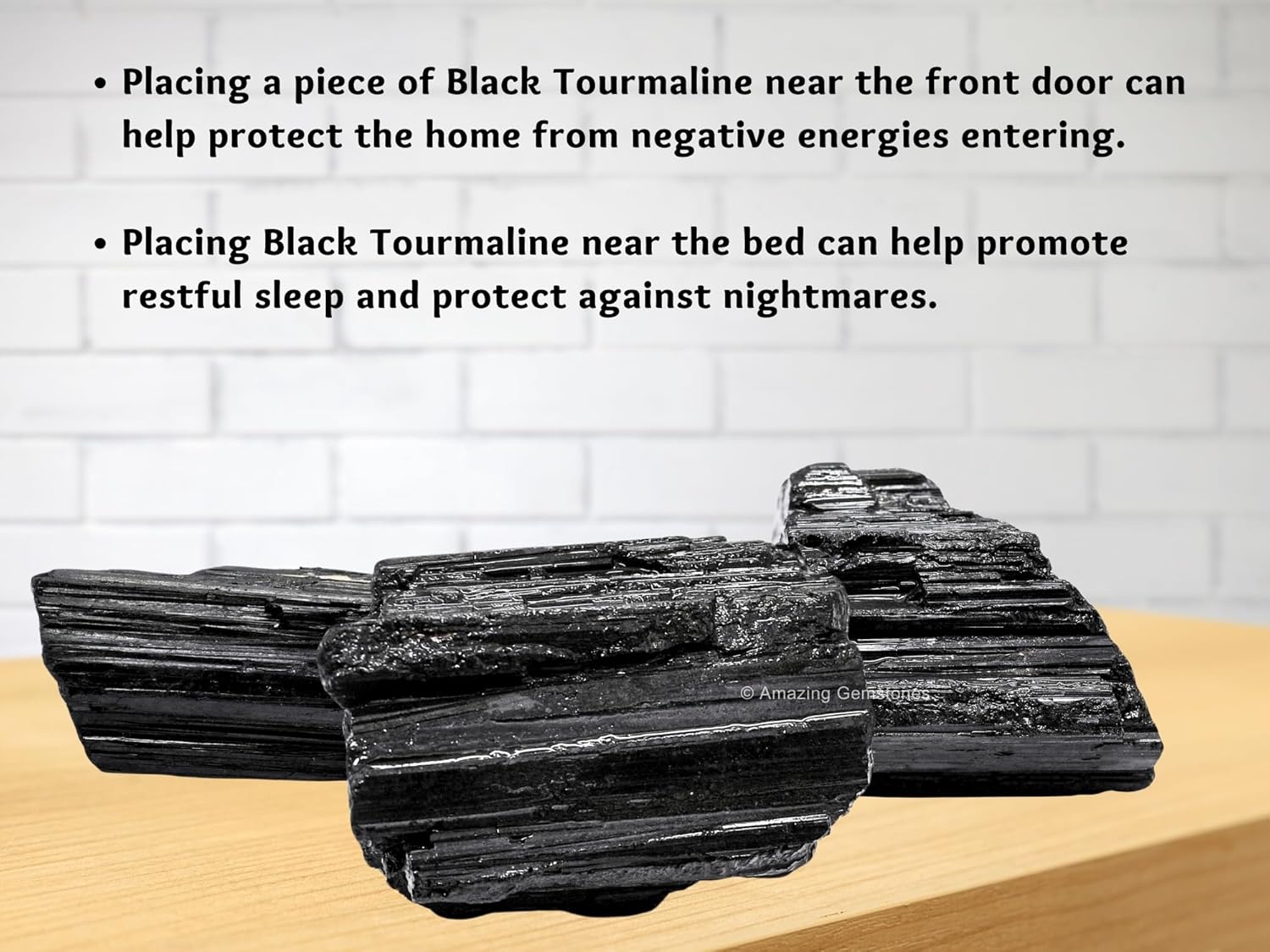 Amazing Gemstone Black Tourmaline Raw Crystals and Healing Stones, Natural Rocks for Tumbling and DIY Raw Stones and Crystals (1 lb)