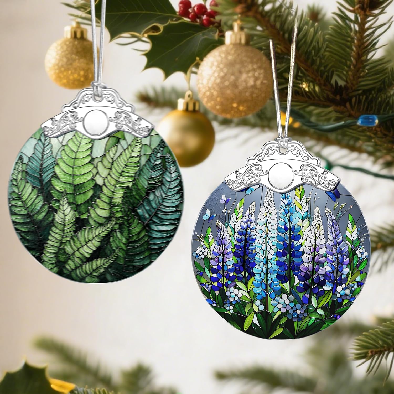 Texas Bluebonnet Christmas Ornaments: Christmas Tree Ornaments, Holiday Decor for Flower Lover, Stocking Stuffers, Gift Ideas, Xmas Gifts & Gifts for Women