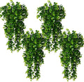 Hanging Fake Plants,4 Pcs Faux Eucalyptus Leaf Greenery Vine Plant Faux Plants Fake Ivy Room Decor Home Garden Wedding Party Indoor Outdoor Decorations (Vine)