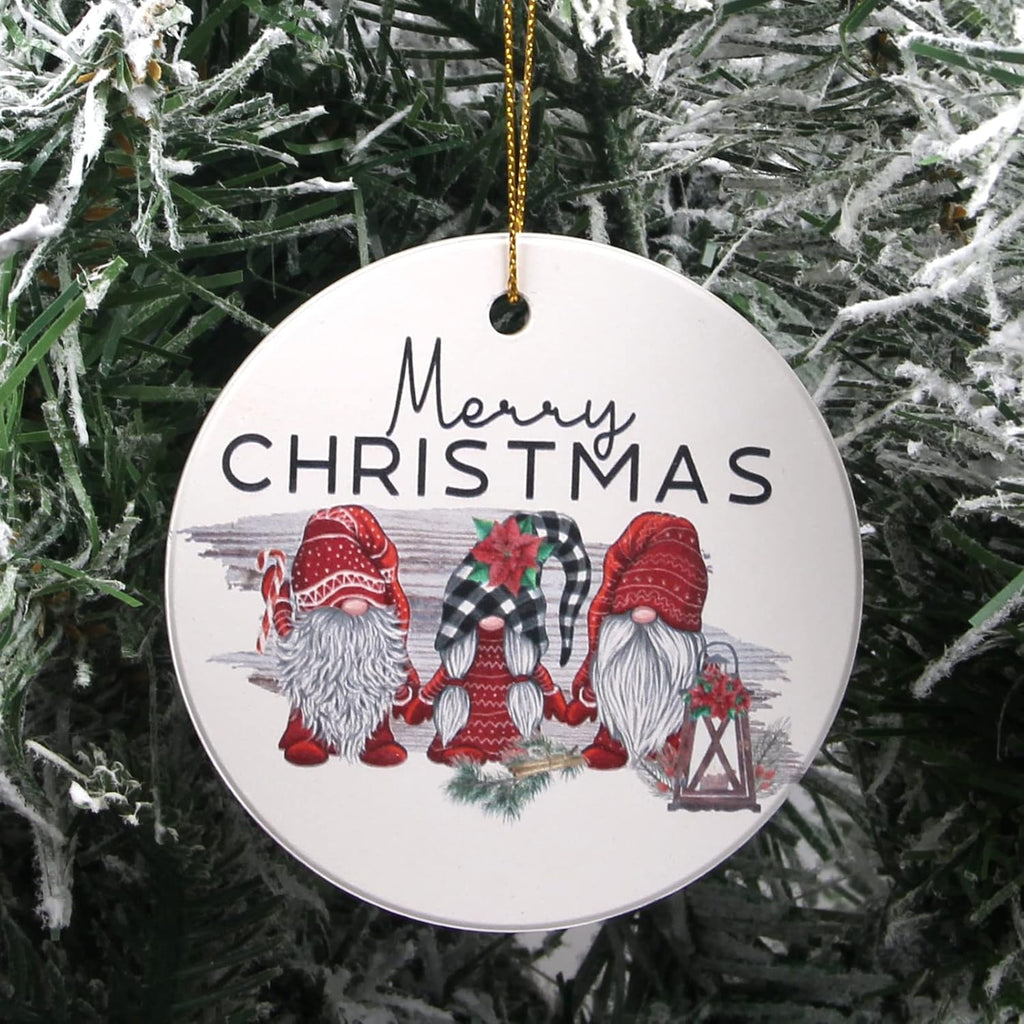 Cute Christmas Tree Ornaments for Decorations Small Tree First Ceramic Christmas Ornaments Gift Gnome Ornament Decorated Xmas Tree Mini Decorating Outdoor Hanging Ornaments