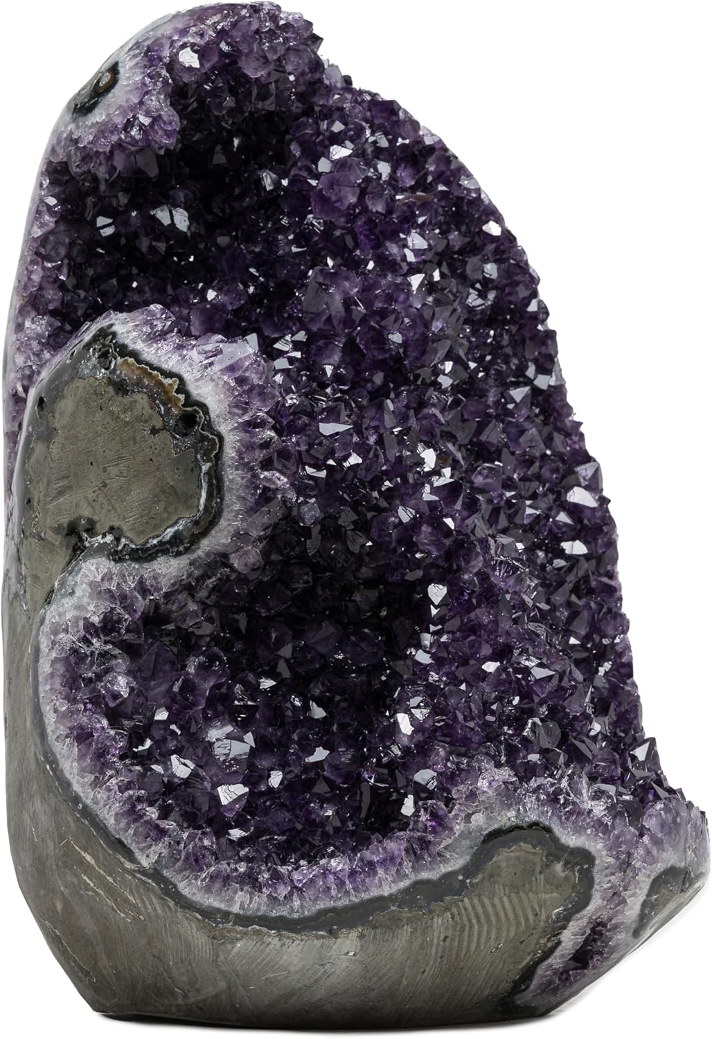 GEMS 29.45 lb Extraordinary Natural Amethyst Geode - Unique Collectors Quality - 12 (H) x 7 (W) Inches Large Crystal Cluster Stone from Uruguay Raw Geode Quartz - Deep Purple Color