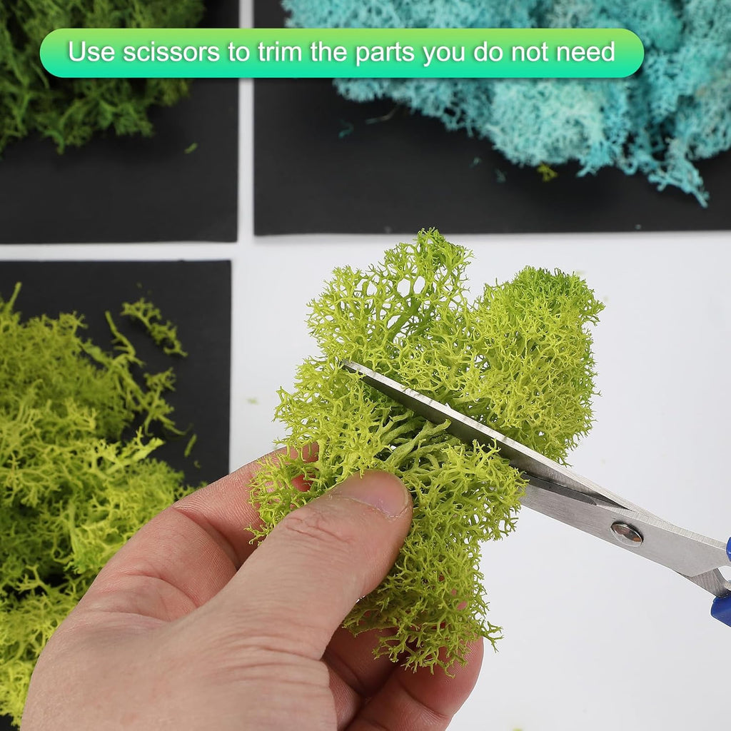 uxcell Preserved Reindeer Moss, 7oz Fake Moss for Crafts Artificial Dried Moss for Decoration Terrariums Potted Plants, Dark Red