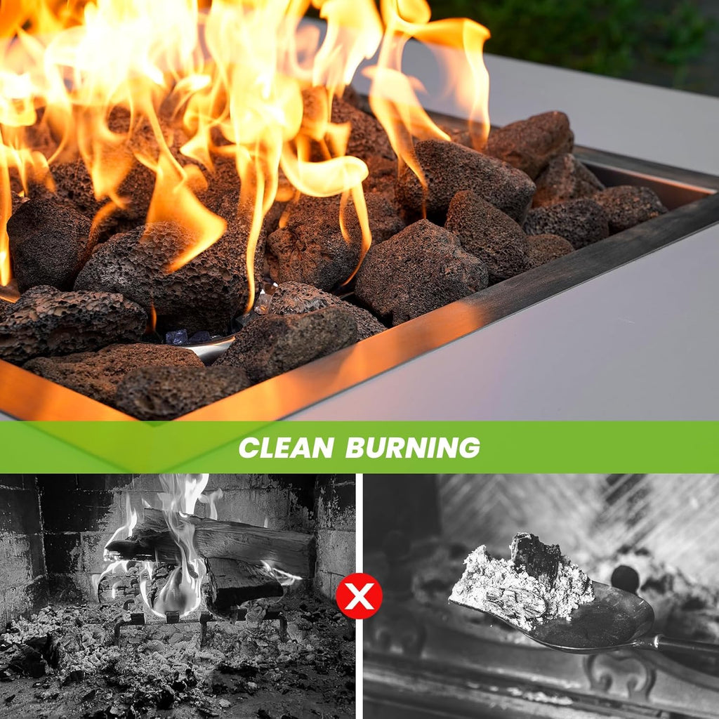 Onlyfire 10 lb Large Black Lava Rocks, Volcanic Lava Stones for Outdoor Fire Pits, Indoor Fireplaces, Fire Bowl, Gas Logs and Landscaping, 2.75-5 Inch