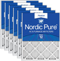 Nordic Pure 20x25x1 (19 1/2 x 24 1/2 x 3/4) Pleated MERV 12 Air Filters 6 Pack