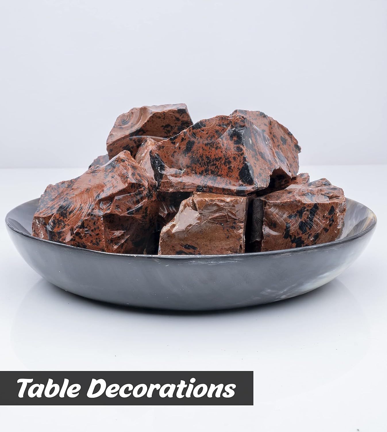 Crocon Mahogany obsidian Rough Bulk Natural Stone Raw Gemstone Tumbling Cabbing Polishing Gem Mining Energy Generator Chakra Balancing Reiki Healing Good Luck Home Office Decor Weight :-1Lb Approx