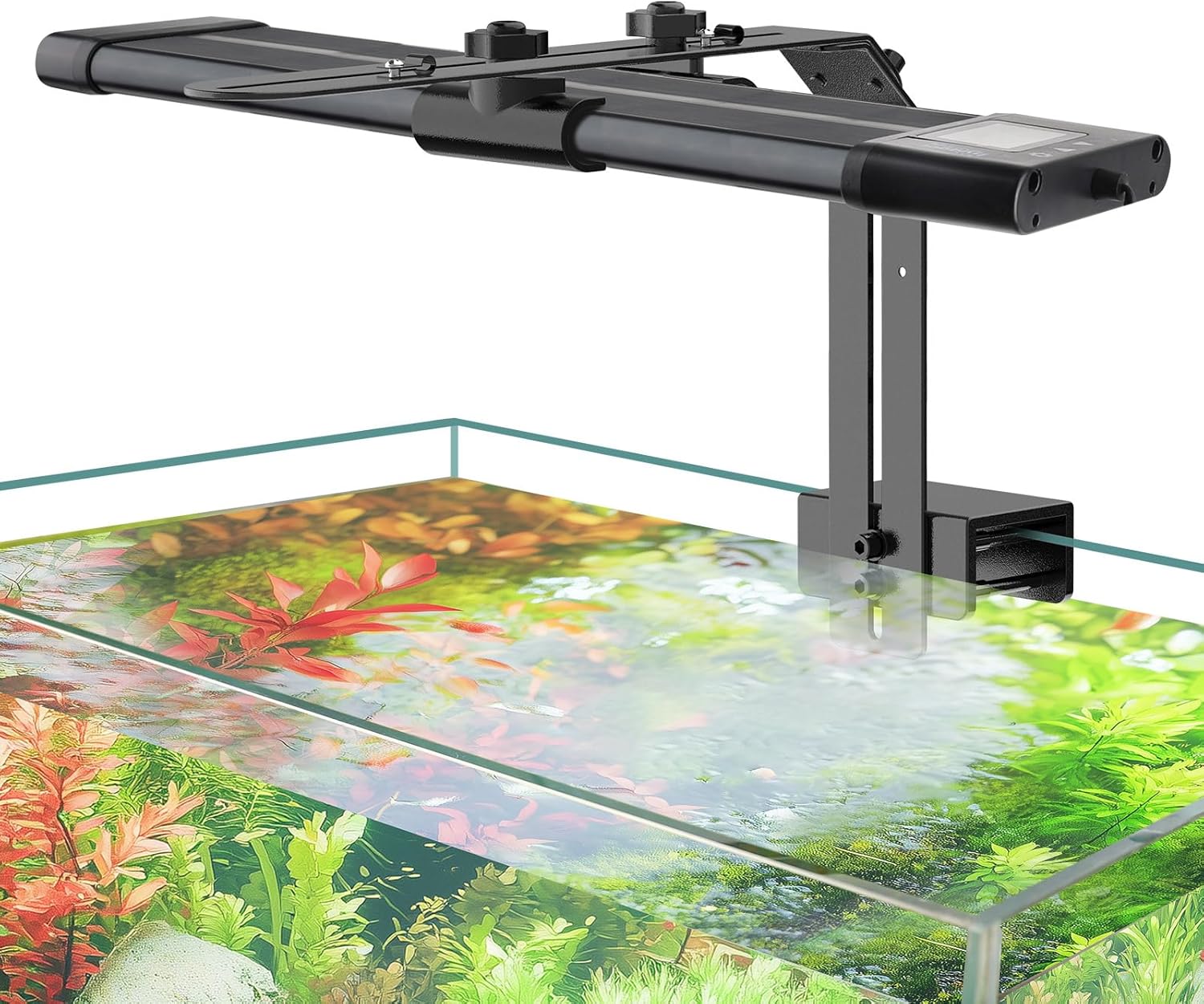 hygger Small Clip On Aquarium LED Light Custom Daylight-Moonlight & 24/7 Mode, 18-24 in Full Spectrum 8 Colors Adjustable Brightness Planted Fish Tank Light